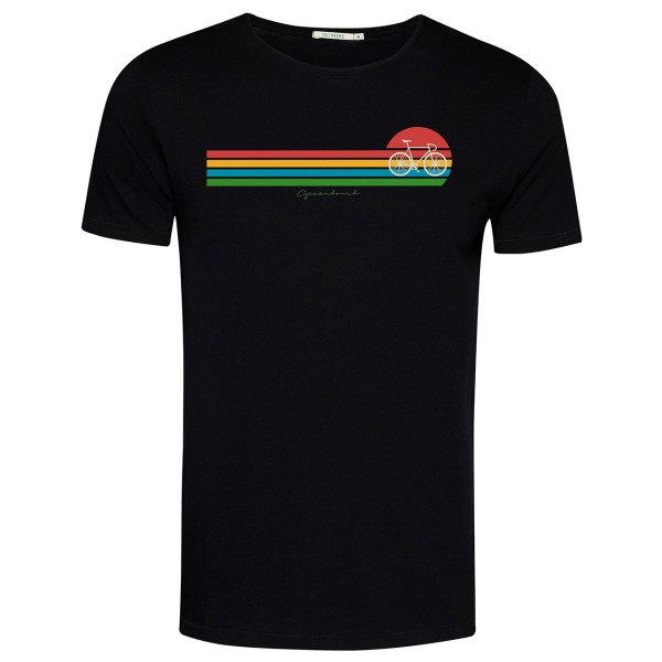 GreenBomb - Bike Sunset Stripes Spice - T-Shirts - T-Shirt Gr L schwarz von GreenBomb