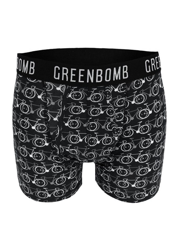 GreenBomb Boxer Trunk Bike Mono Shadow GOTS-zertifizierte Herstellung, hautfreundlich & atmungsaktiv von GreenBomb