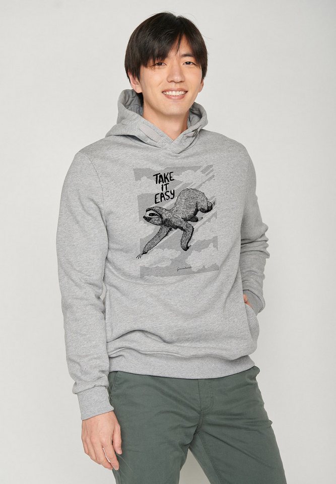 GreenBomb Hoodie Animal Sloth Flying von GreenBomb