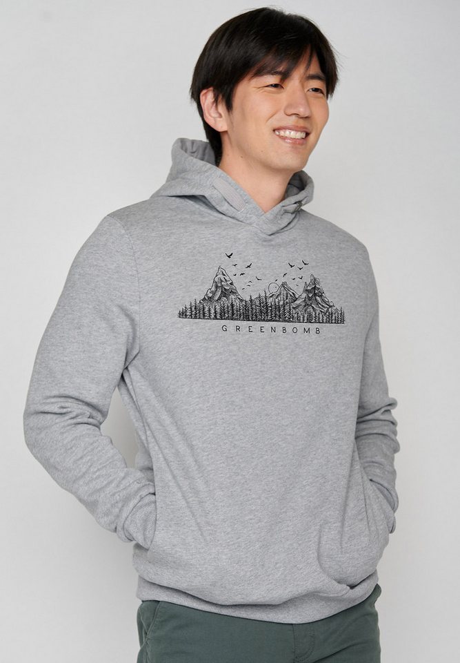 GreenBomb Hoodie Nature Mountain Logo von GreenBomb