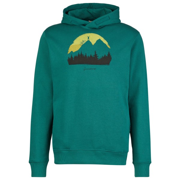 GreenBomb - Nature Forest Happy Star Hooded Sweater - Hoodie Gr XS türkis von GreenBomb