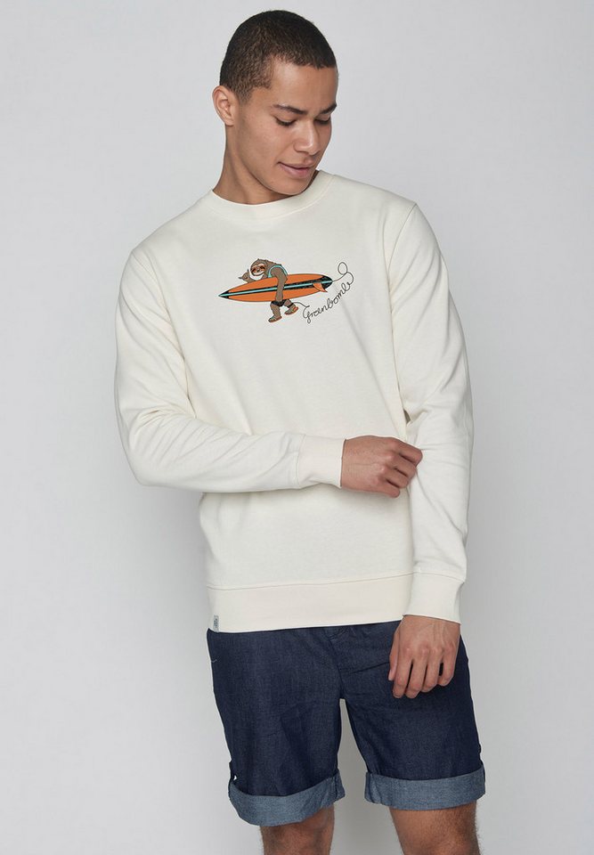 GreenBomb Sweatshirt Animal Sloth Surf von GreenBomb