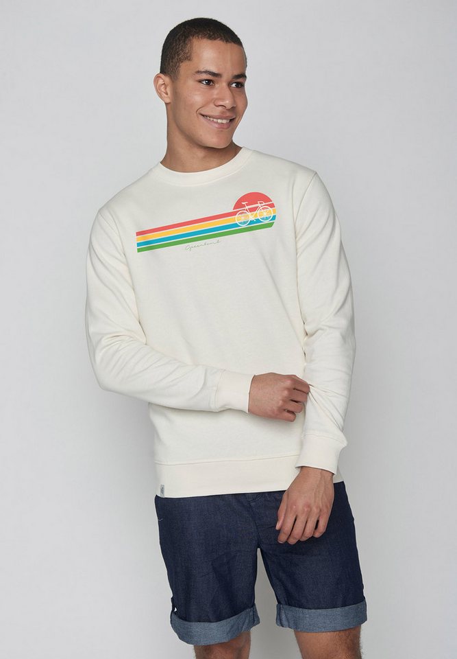 GreenBomb Sweatshirt Bike Sunset Stripes von GreenBomb