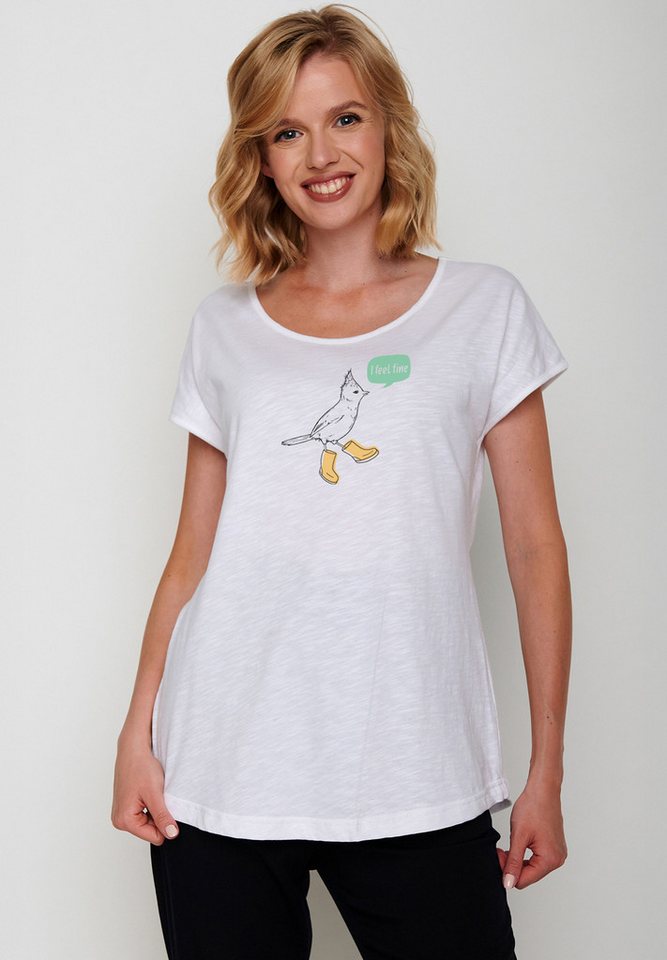 GreenBomb T-Shirt Cool Animal Bird Fine (1-tlg., 1) Rundhalsausschnitt, Bio-Baumwolle, GOTS Zertifiziert von GreenBomb