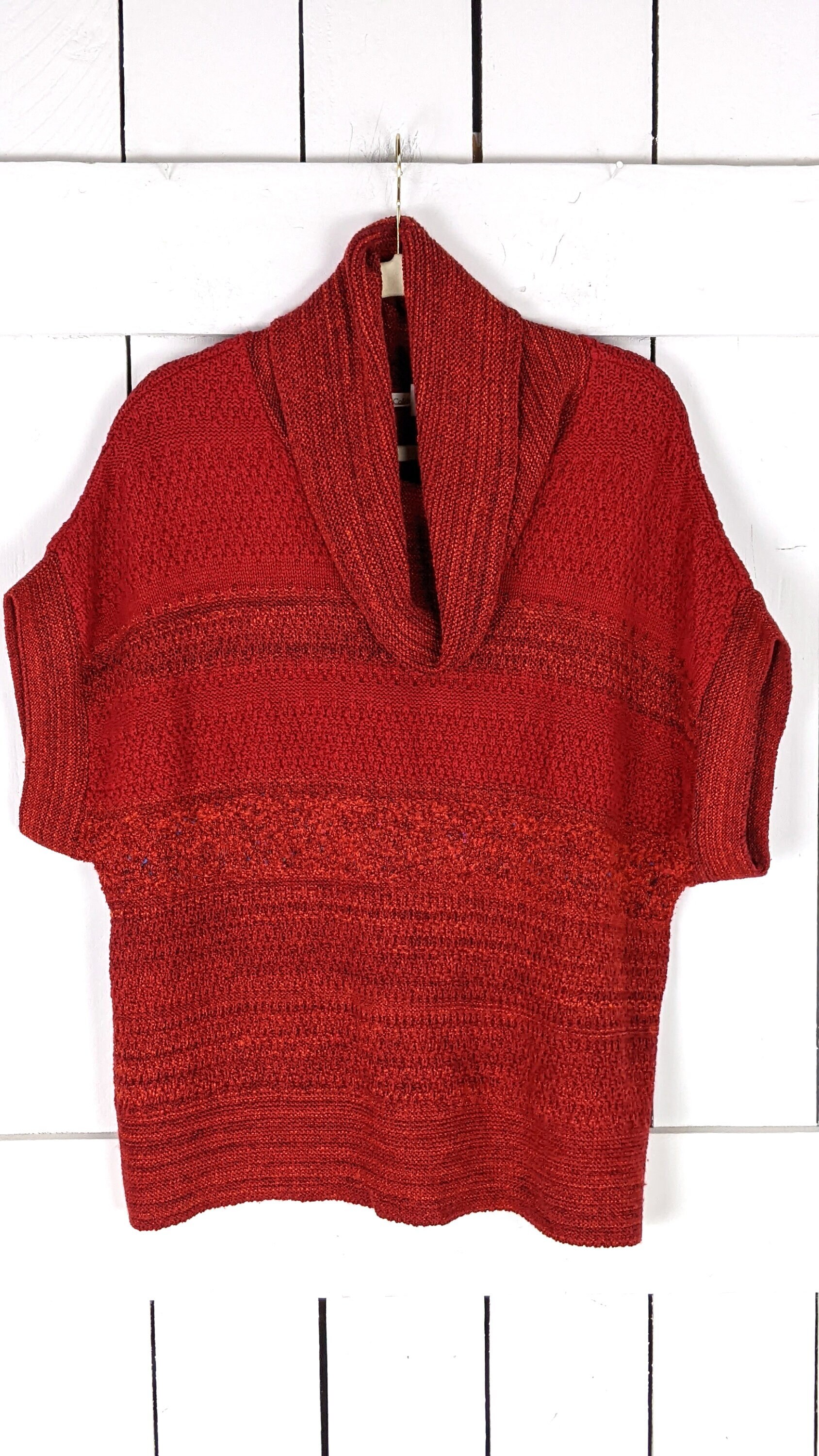 Cold Water Creek Rost Rot Orange Chunky Slouchy Strick Kurzarm Rollkragenpullover Top M Cold Water Creek Rost Rot Orange Chunky Slouchy Strick Kurzarm Rollkragenpullover Top M von GreenCanyonTradingCo