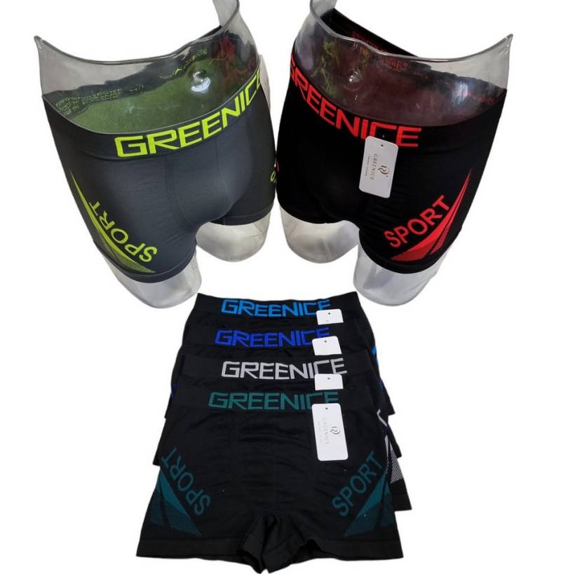 GreenIce Boxershorts Boxershorts "Drachen" Herren, super elastisch (Packung, 6er Pack) mit Logo auf dem Taillenbund von GreenIce
