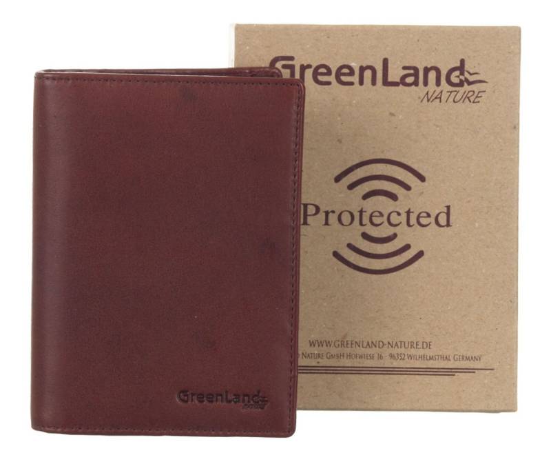 GreenLand Nature Etui Passport / Document Case, aus echtem Rindsleder mit RFID-Blocker Schutz von GreenLand Nature