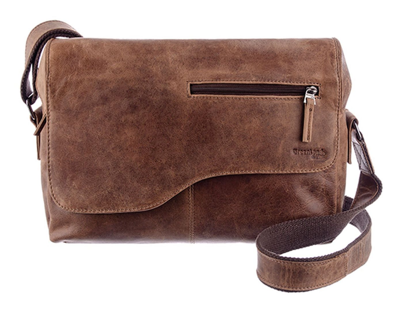 GreenLand Nature Schultertasche Shoulderbag, aus echtem Leder von GreenLand Nature