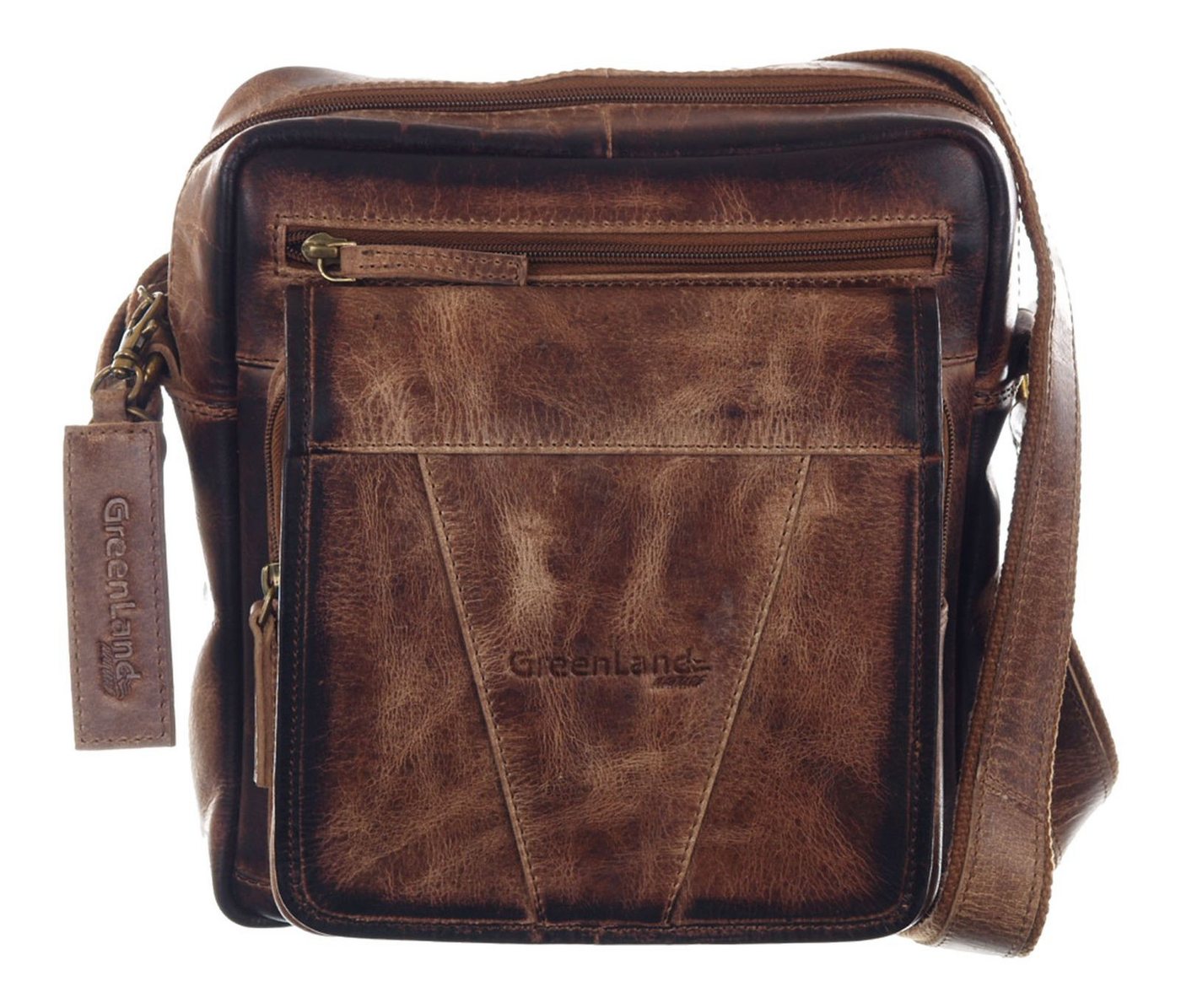 GreenLand Nature Umhängetasche Crossbody Bag, aus echtem Leder von GreenLand Nature