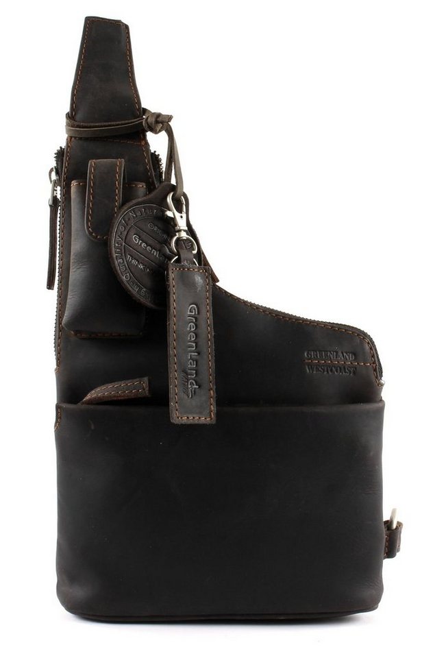 GreenLand Nature Umhängetasche Bodybag, aus echtem Leder von GreenLand Nature