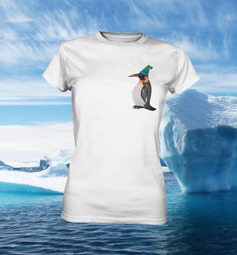 Pinguin Mit Kuscheliger Wollmütze Zauberhaftes Design Aus Köln Am Rhein - Premium Damen T-Shirt von GreenLourie