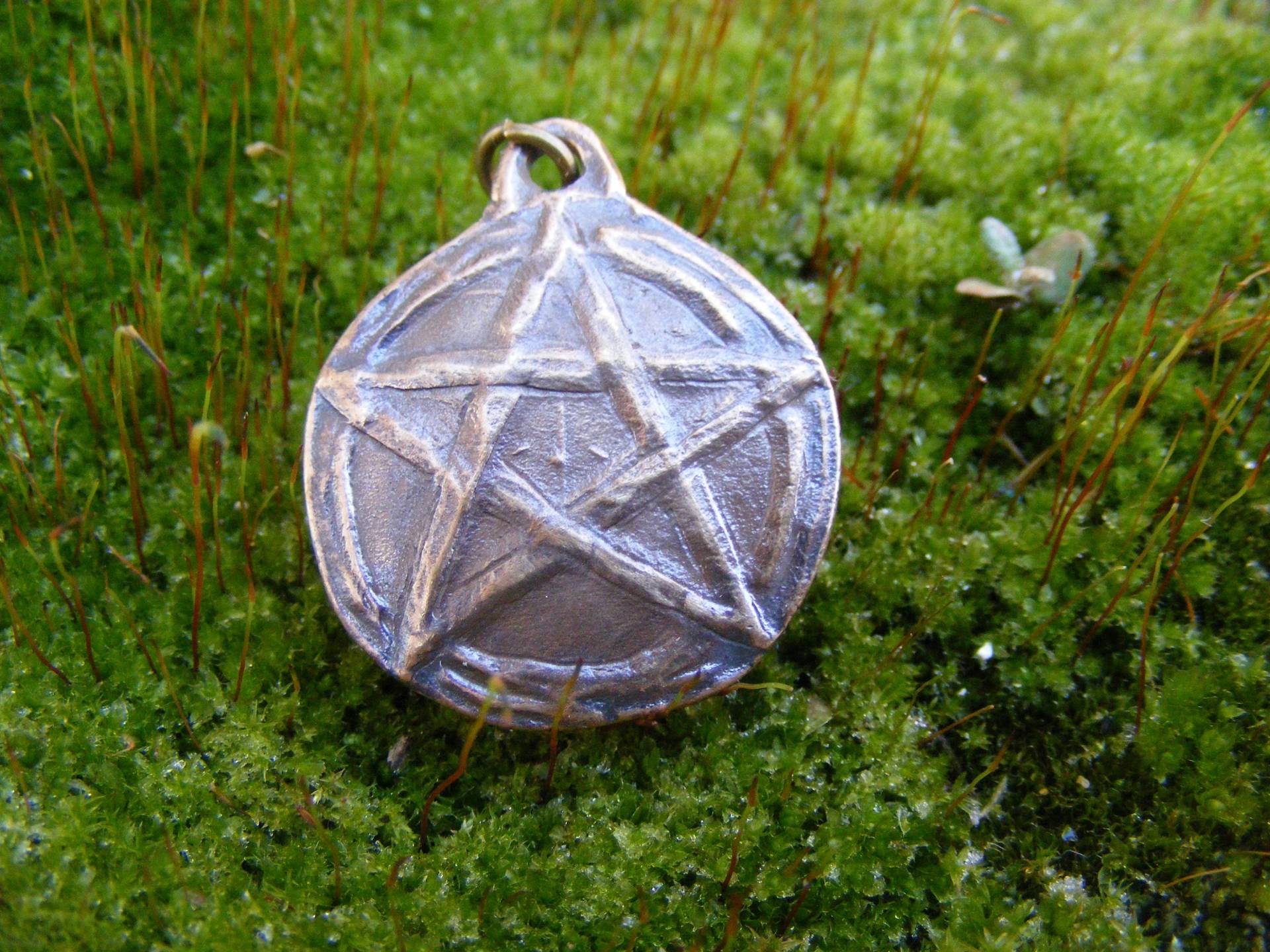 Pentagramm Wicca Bronze Anhänger Pentagramm Wicca Bronze Anhänger von GreenManJewellery