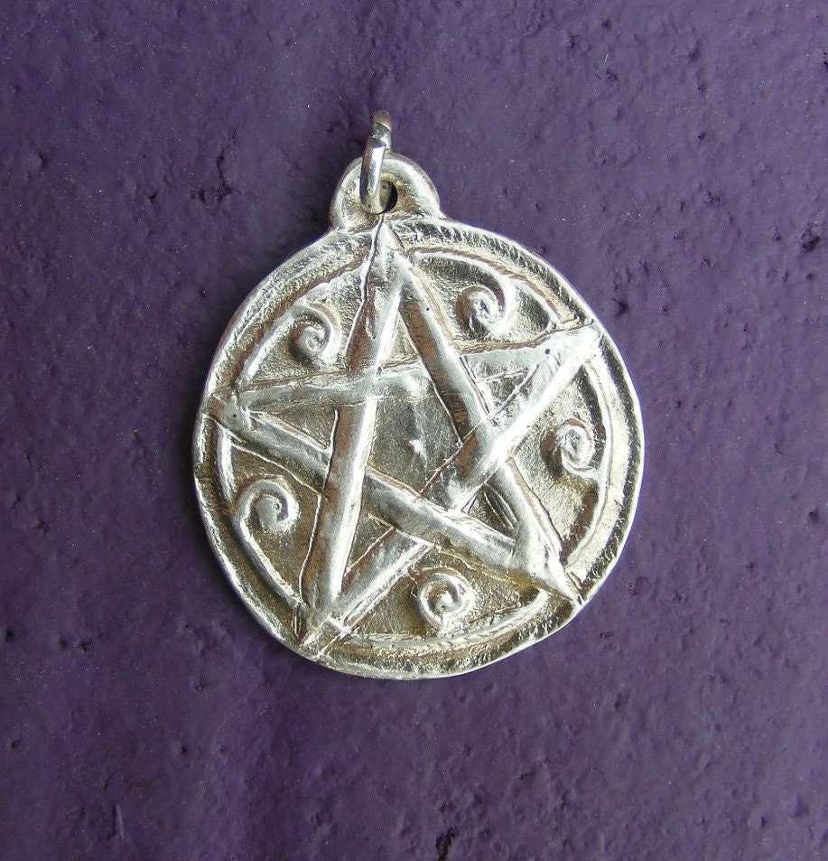 Pentakel Pentagramm Sterling Silber Anhänger Pentakel Pentagramm Sterling Silber Anhänger von GreenManJewellery