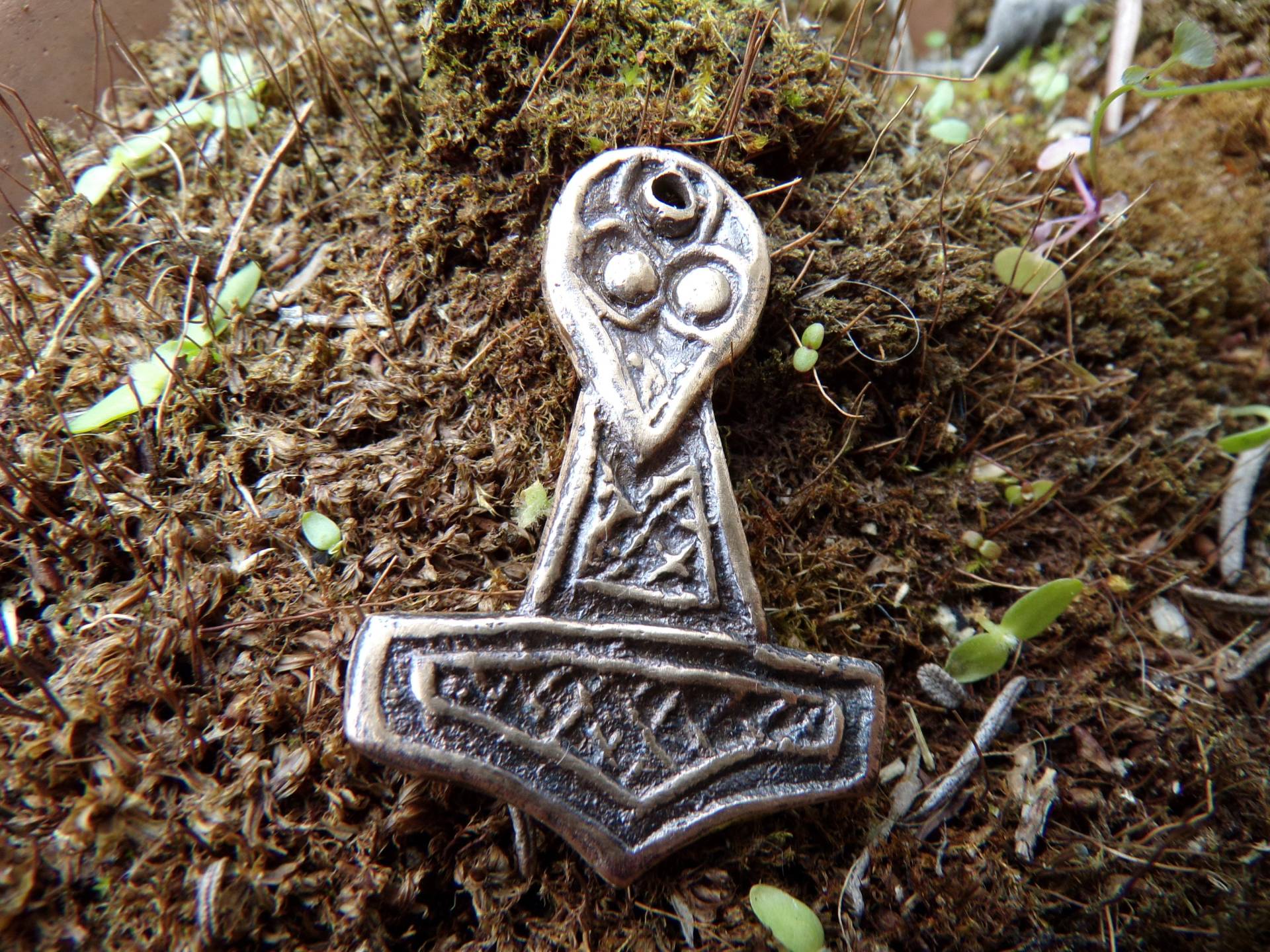 Wikinger Thorshammer Mjölnir Bronze Anhänger Wikinger Thorshammer Mjölnir Bronze Anhänger von GreenManJewellery