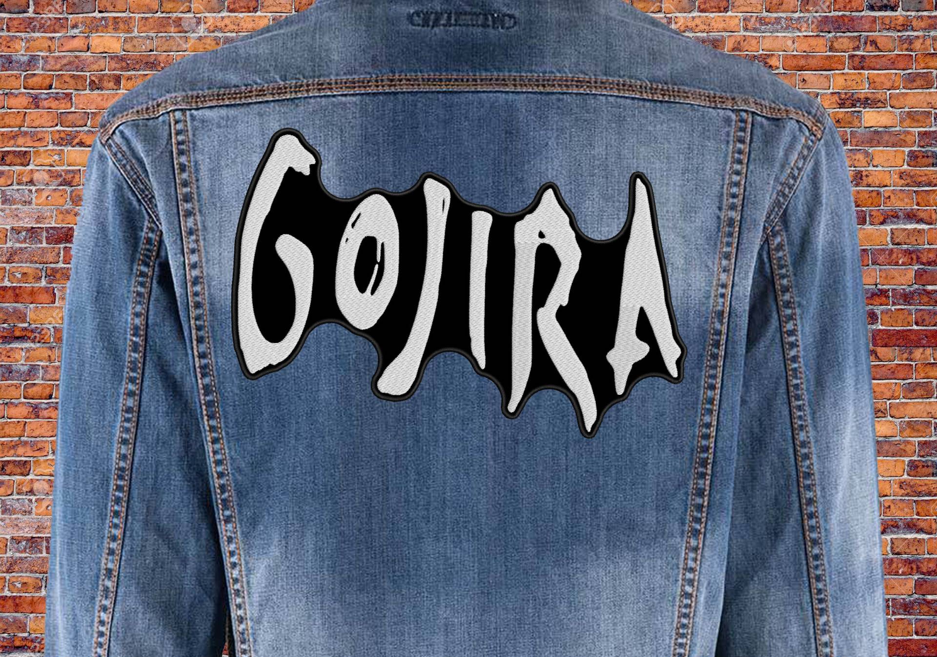 Gojira Rückenpatch. Aufnäher Aufnähen von GreenStitchArt