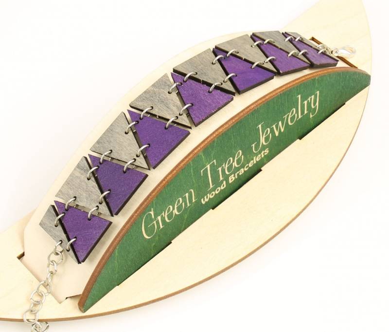 Holz Dreieck Armband #7502 - Made in Usa von GreenTreeJewelry