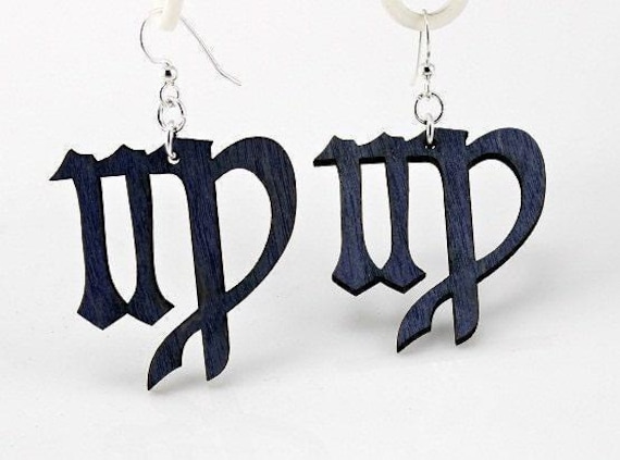 Jungfrau Ohrringe - Laser Cut Holz von GreenTreeJewelry