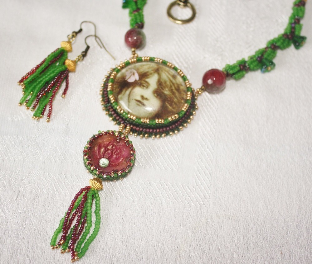 Grüne Tara-Göttin-Collier-Set Grüne Tara-Göttin-Collier-Set von GreenWitchFarm