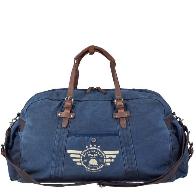 Greenburry Reisetasche Herren Canvas 65x32cm "Aviator Blue Edition" blau, Sporttasche, Weekender von Greenburry