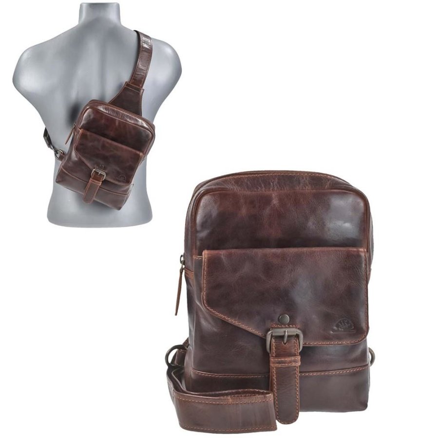 Crossbody Bag Leder 19x24cm Rugged 1302 | Greenburry.de von Greenburry