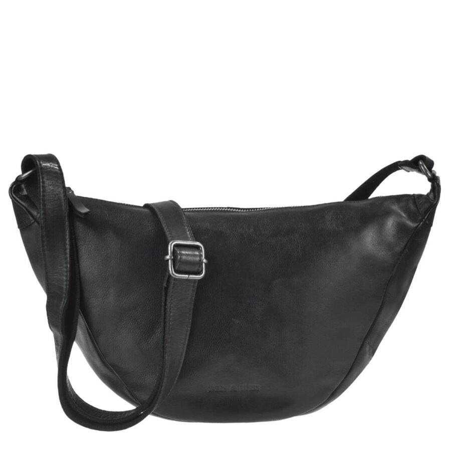 Crossbody Moon Bag Leder "Colombiana" schwarz Crossbody Moon Bag Leder "Colombiana" schwarz von Greenburry