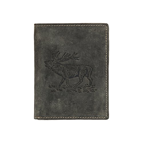 Green Burry, Geldbörse mit Motiv, 1701-Motiv Vintage, khaki Hirsch (21301), Geldbörse von Greenburry