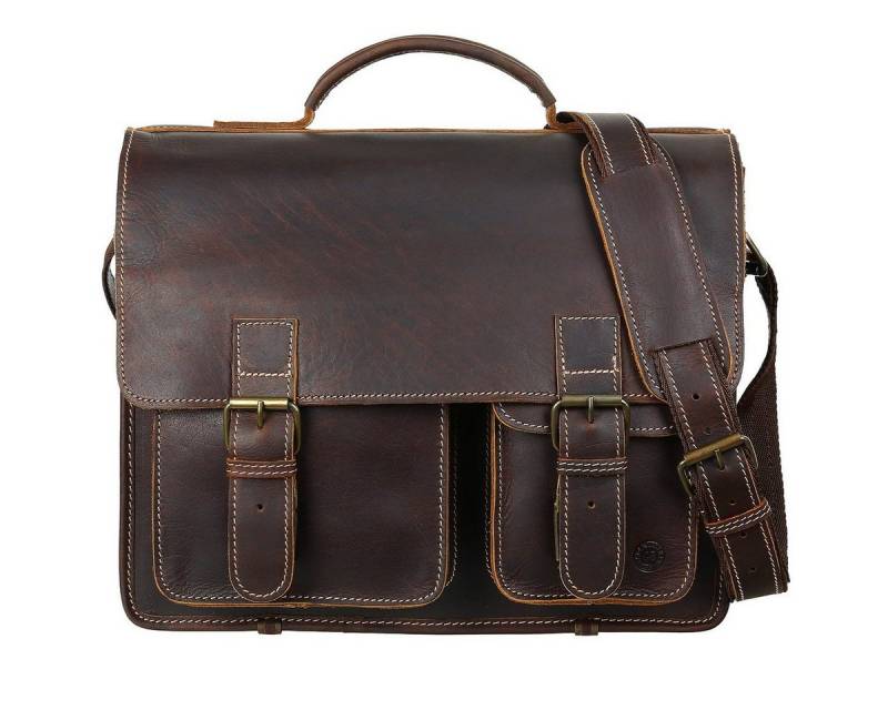 Greenburry Aktentasche Leder Aktentasche Schultertasche Lehrertasche 1128/NB von Greenburry