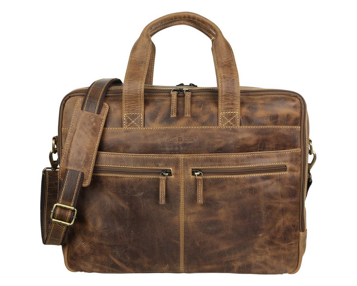 Greenburry Aktentasche Vintage Leder Aktentasche Laptoptasche Businesstasche 1572-25 von Greenburry