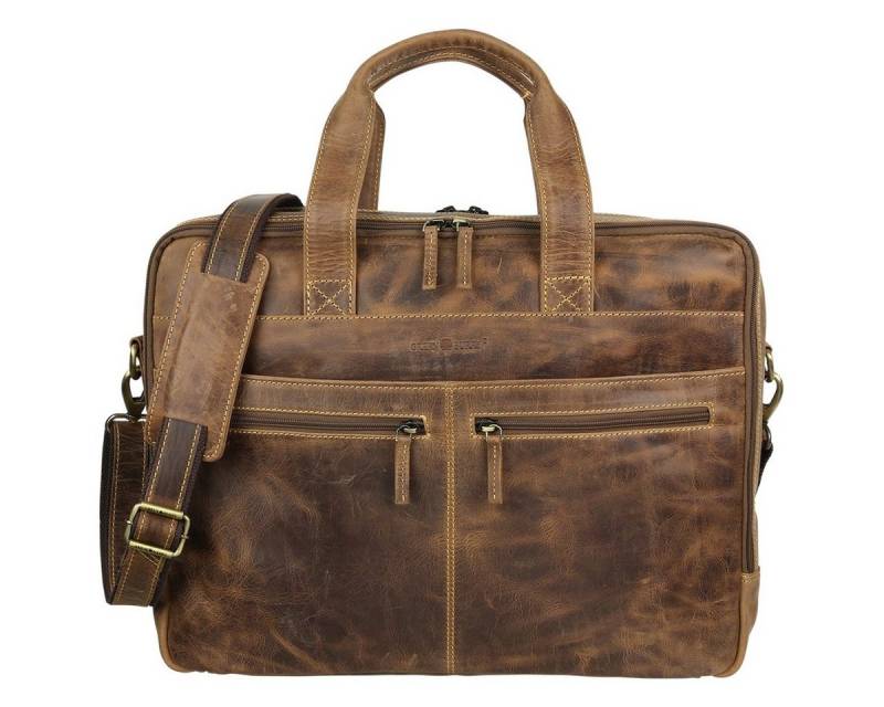Greenburry Aktentasche Vintage Leder Aktentasche Laptoptasche Businesstasche 1572-25 von Greenburry