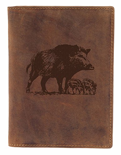 Greenburry Ausweismappe mit Wildschwein Motiv I Jäger-Ausweismappe mit Wildsau Motiv I 16,5x12x1 cm von Greenburry