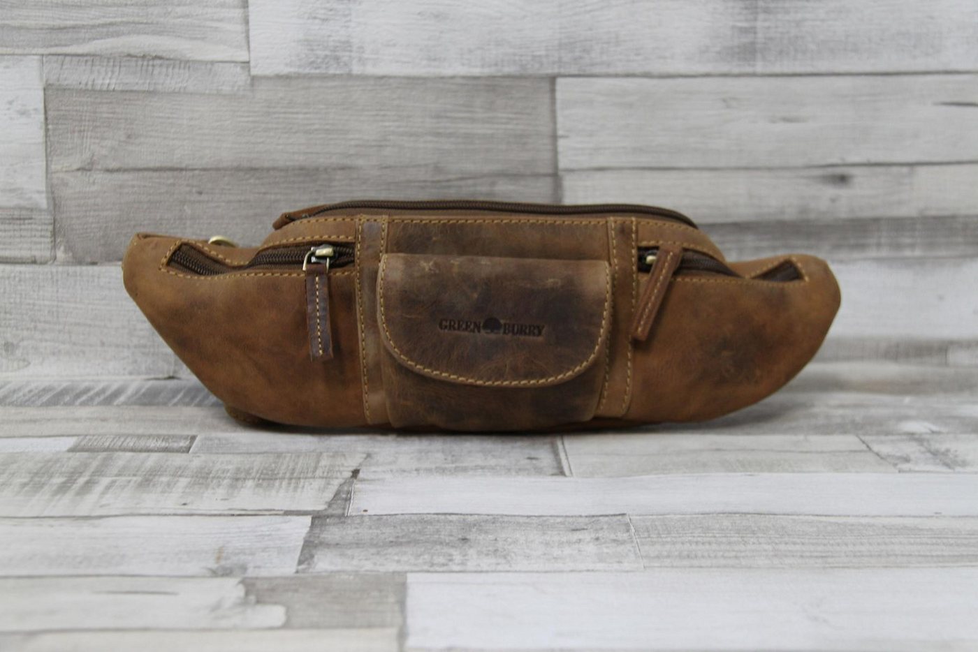 Greenburry Bauchtasche braune Greenburry Vintage Bauchtasche I, Fettleder von Greenburry