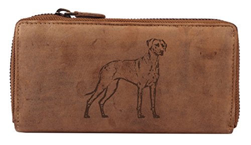 Greenburry Vintage Damengeldbeutel Geldbörse Hund Motiv Rhodesian Ridgeback von Greenburry