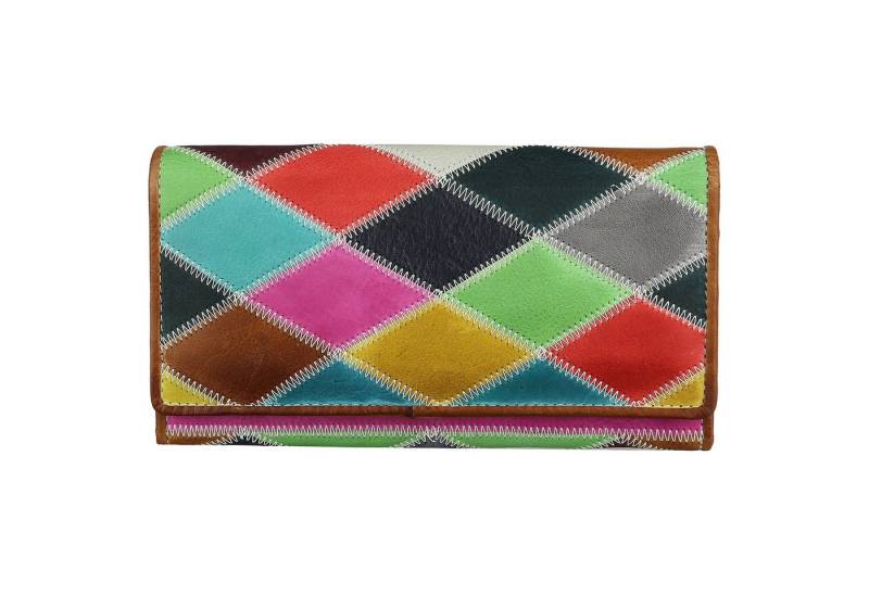 Greenburry Geldbörse Candy Shop bunte Damen Leder Geldbörse Portmonee 862-99-ZZ, Patch Work von Greenburry