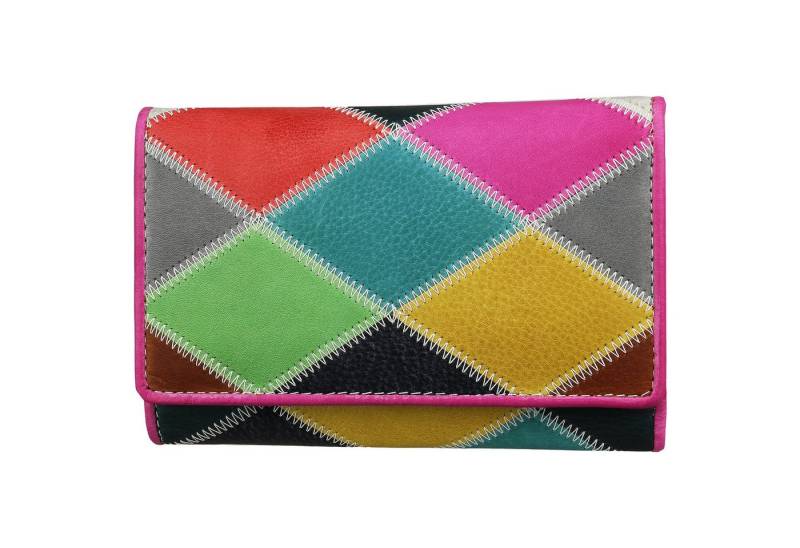 Greenburry Geldbörse Candy Shop bunte Damen Leder Geldbörse Portmonee 864-99-ZZ, Patch Work von Greenburry