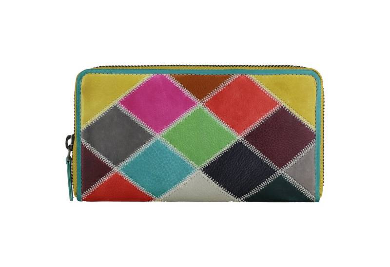 Greenburry Geldbörse Candy Shop bunte Damen Leder Geldbörse Portmonee 874-99-ZZ, Patch Work von Greenburry