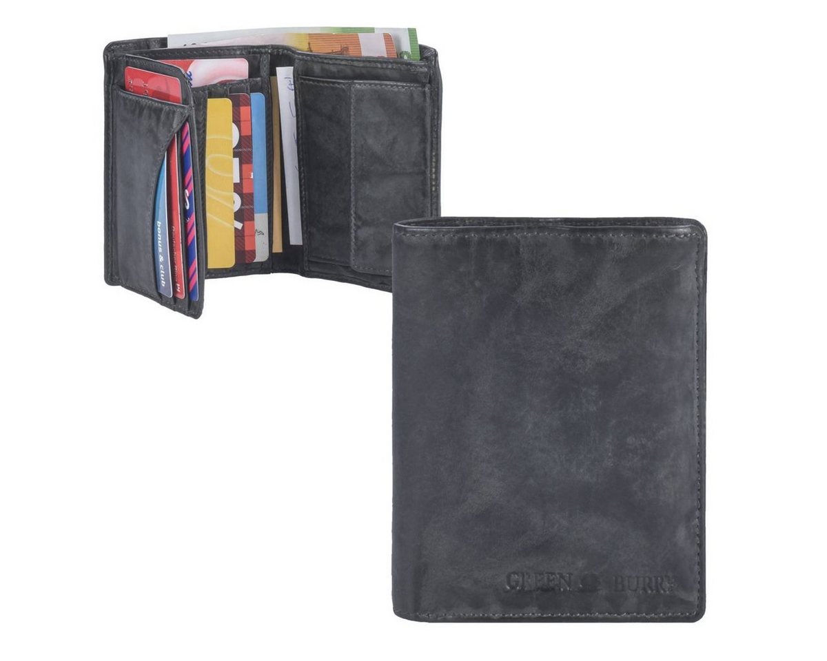 Greenburry Geldbörse Leder Geldbörse, Herrenbörse, Portemonnaie mit 6 Kartenfächern, Lederbörse von Greenburry