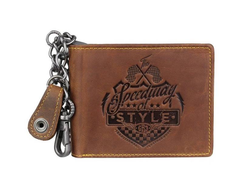 Greenburry Geldbörse Racing Collection Leder RFID Biker Geldbörse mit Kette 0843 von Greenburry