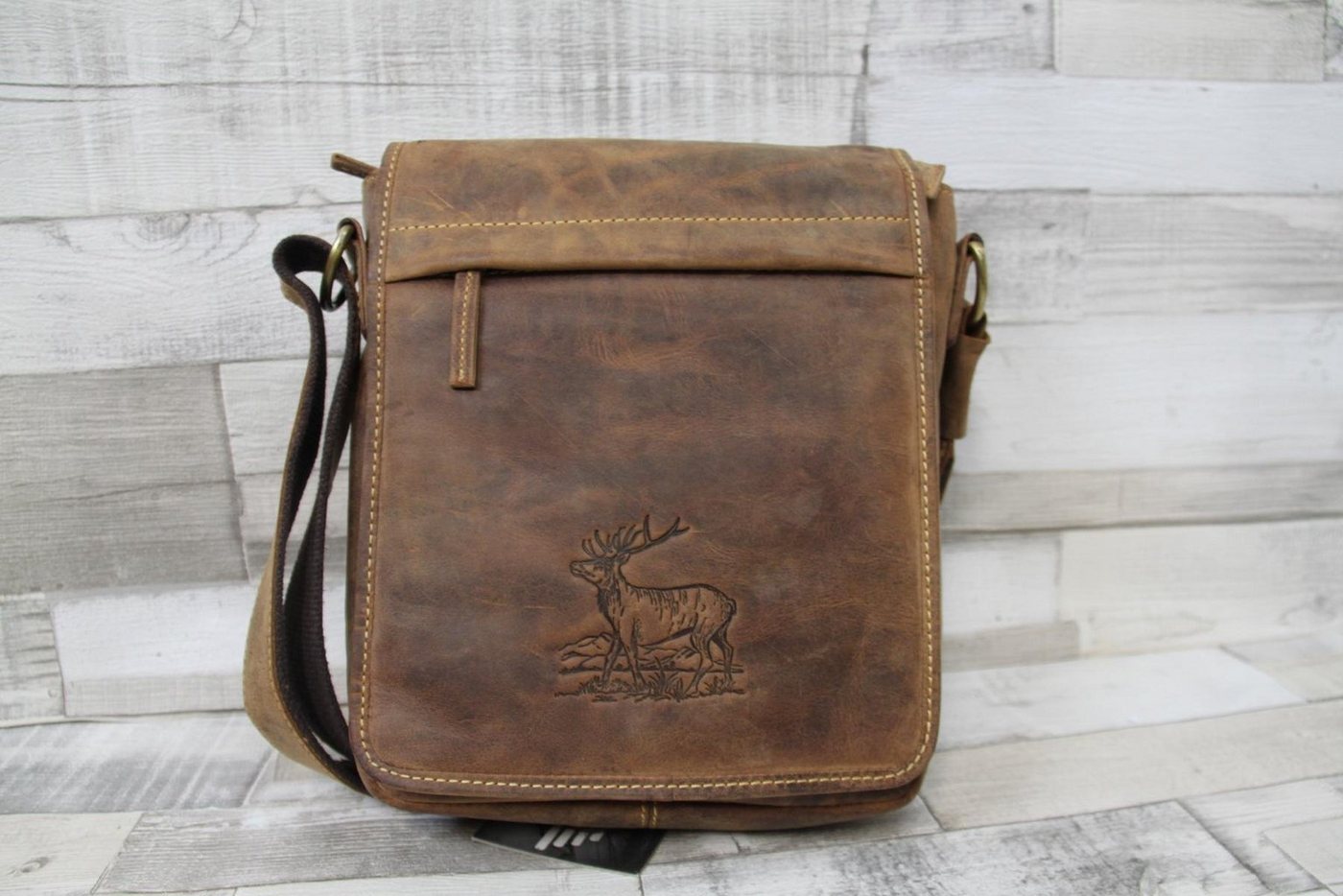 Greenburry Geldbörse SN Greenburry Vintage Flapzip Tasche Stag-3 von Greenburry