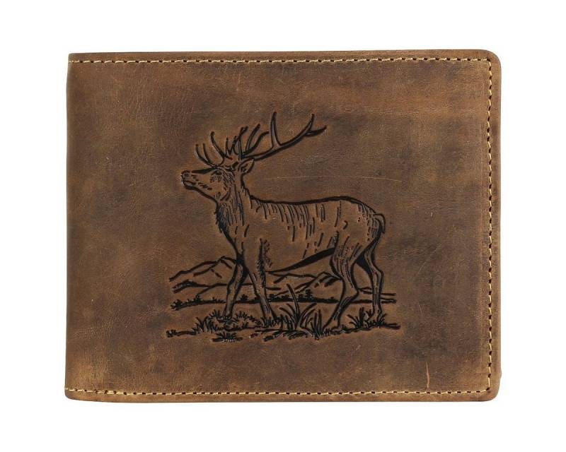 Greenburry Geldbörse Vintage Herren Leder Geldbörse Portemonnaie 1796-Stag-3 von Greenburry