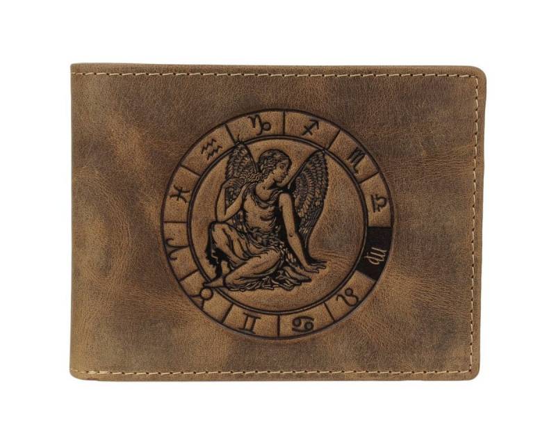 Greenburry Geldbörse Vintage Herren Leder Geldbörse Sternzeichen 1705-Jungfrau-25 von Greenburry