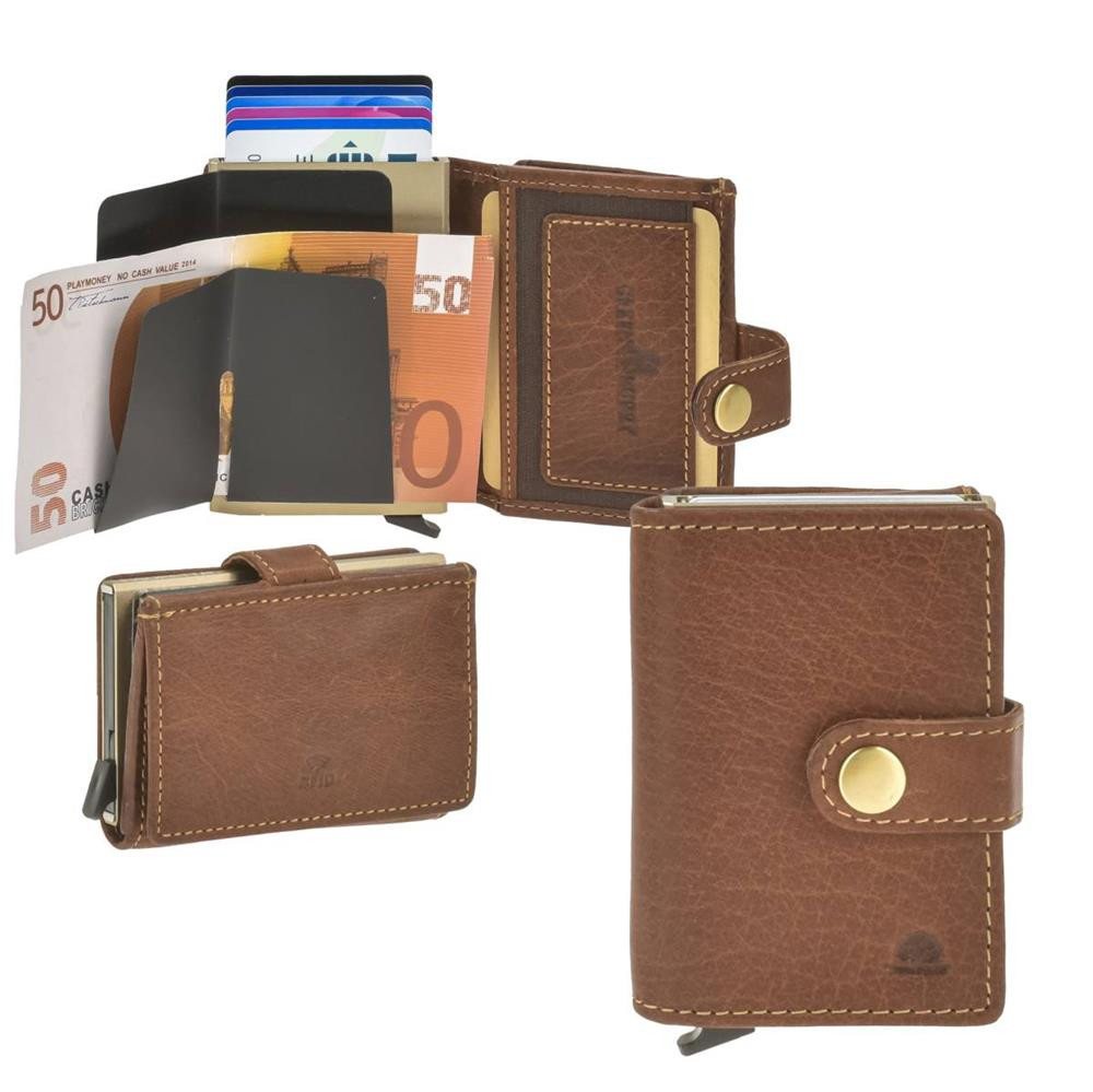 Greenburry Geldbörse "Vintage" Kartenetui Leder Minibörse klein mit RFID Schutz, Kartenbörse mit Münzfach, Card-Slider, Geldbörse mit Scheinfach Greenburry Geldbörse "Vintage" Kartenetui Leder Minibörse klein mit RFID Schutz, Kartenbörse mit Münzfach, Card-Slider, Geldbörse mit Scheinfach von Greenburry