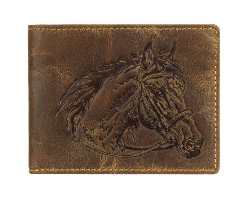 Greenburry Geldbörse Vintage Leder Geldbörse Portmonee Geldbeutel Pferd 1705-Horse-25 von Greenburry