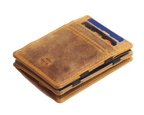 Greenburry Geldbörse Vintage Magic Wallet coinpocket RFID Sahara tan von Greenburry