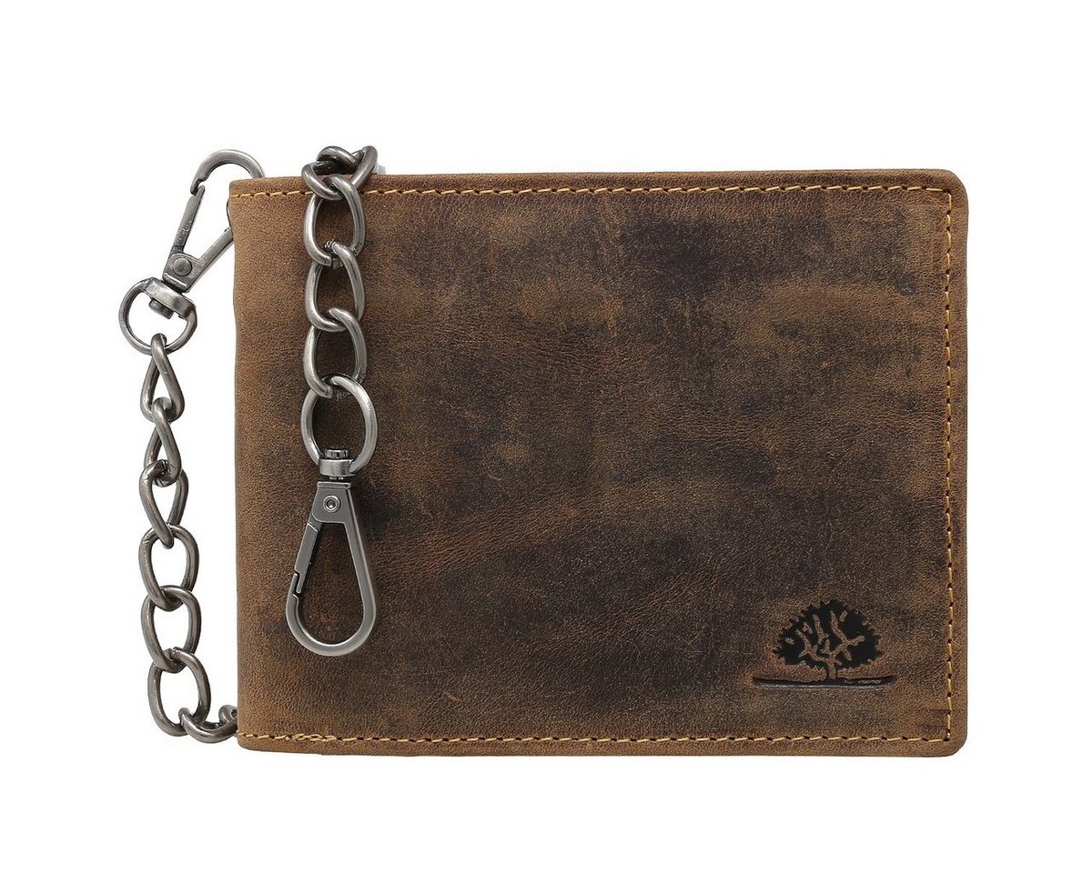 Greenburry Geldbörse Vintage RFID Leder Biker Wallet Geldbörse mit Kette 1796-S-25 von Greenburry