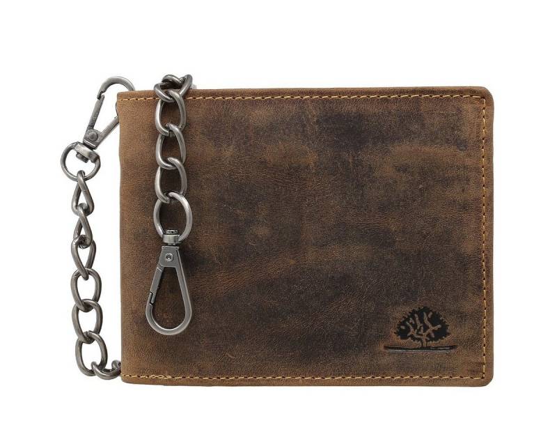 Greenburry Geldbörse Vintage RFID Leder Biker Wallet Geldbörse mit Kette 1796-S-25 von Greenburry