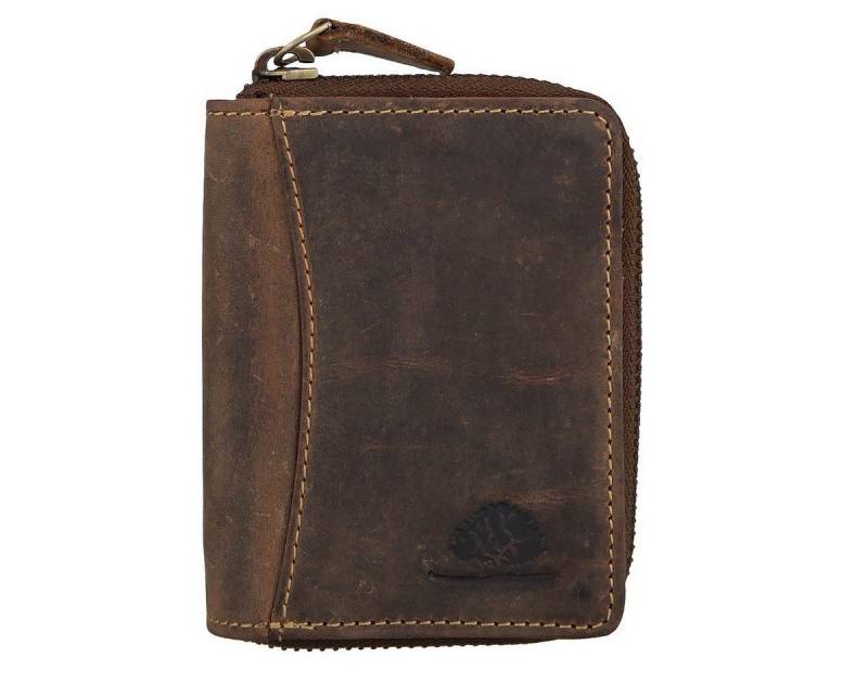 Greenburry Geldbörse Vintage kleine Leder Reißverschluss Geldbörse 1667-25 von Greenburry