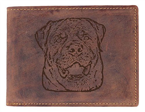 Greenburry Geldbörse mit Rottweiler Motiv Braun von Greenburry