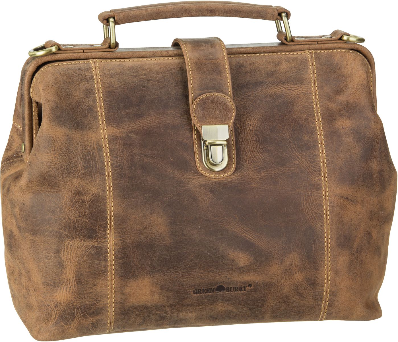 Greenburry Vintage 1584  in Braun (13.3 Liter), Handtasche von Greenburry