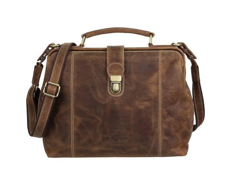 Greenburry Handtasche Vintage Leder Bügeltasche Handtasche Schultertasche 1584-25 von Greenburry
