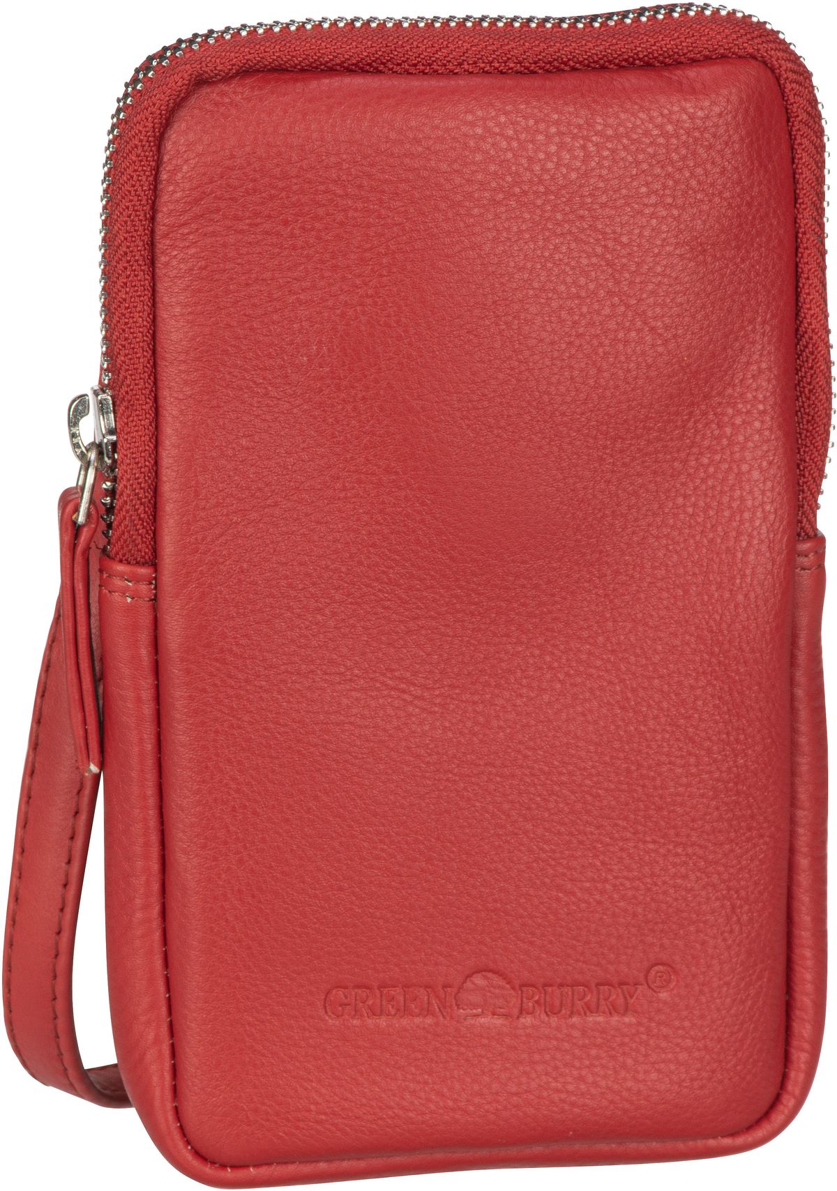 Greenburry Handy-SlingBag Nappa  in Rot (0.6 Liter), Umhängetasche von Greenburry